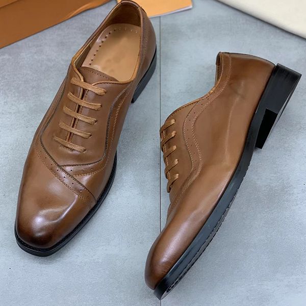 

spring and summer business dress men's shoes 2023 groom wedding shoes leather men's inner height british black leather cowhide bre