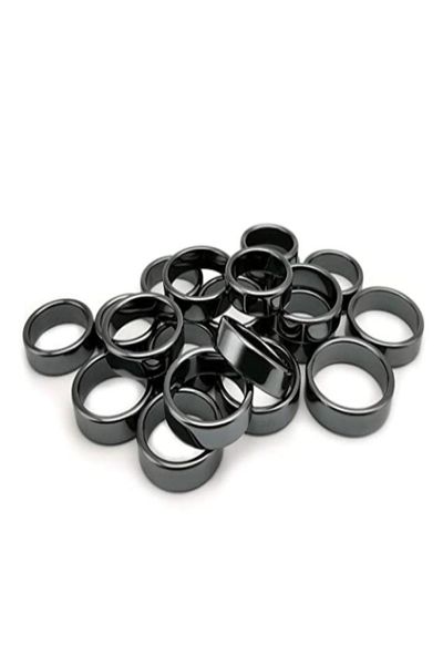 

flat hematite stone rings for women men magnetic energy rings4978835, Silver