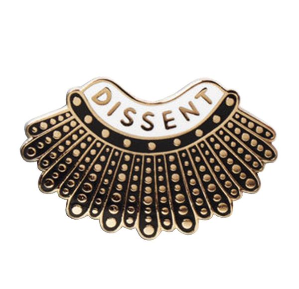 

dissent collar pin ruth bader ginsburg badge notorious rbg feminist brooch women political equality jewelry art gift8980662, Gray