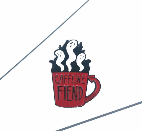 

ghost red cup white black cartoon personality brooch ornament creative special new trend lapels jeans pins2306329, Gray