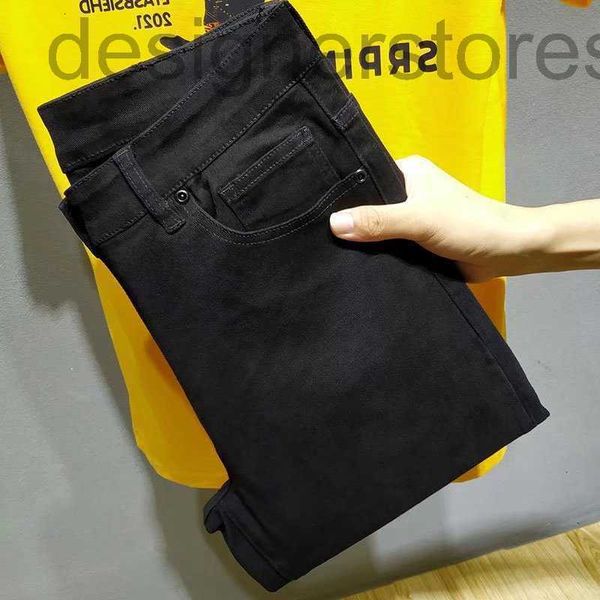 

men's jeans designer designer men's new 2022 spring and autumn light luxury small leg elastic trend capris 17u7 v5df, Blue