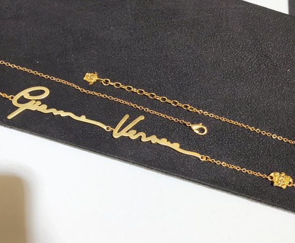 

2020 europe and the united states new fashion letter necklace highend selling necklace4544459, Golden;silver