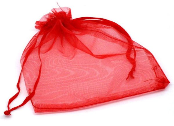 

s 100pcs red drawstring organza gift bags 7x9cm 9x12cm 10x15cm wedding party christmas favor jewelry bags1410234, Pink;blue