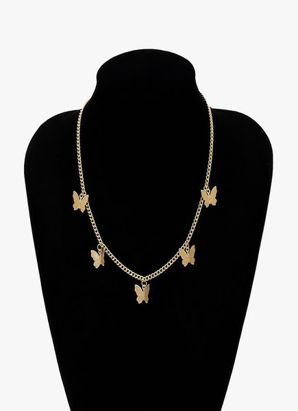 

new butterfly statement necklaces for women fashion gold silver animal butterfly pendant choker chains girls jewelry gift8961783
