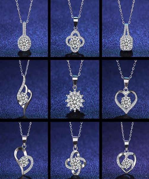 

30 sterling silver white cooper zircon pendant imitation mossan diamond necklace women039s lucky clover jewelry2337762
