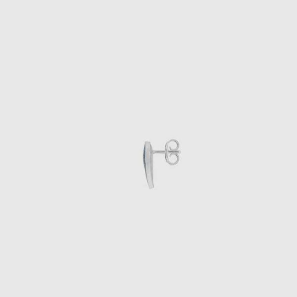 

new sterling silver love blue enamel fashion personalized non allergic earrings gift, Golden