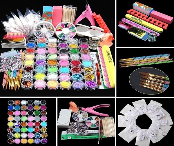 

acrylic powder glitter nail art kit false nail tips nail art decoration tools5842580