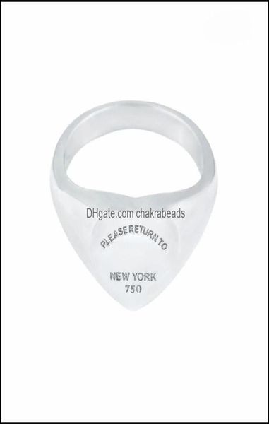 

band rings jewelry t edition stainless women mens ring please return to new york heart gold sier ros dhfag5068533, Silver
