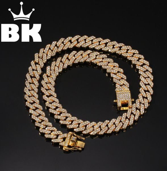 

new color 12mm 2 lines cuban link chains necklace fashion hiphop jewelry rhinestones iced out necklaces for men q11298454634, Silver