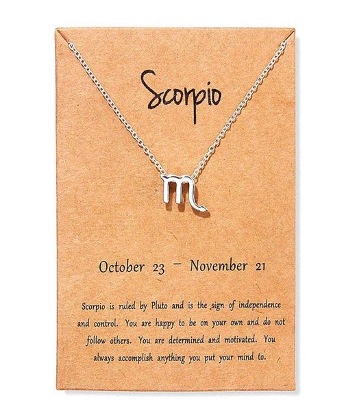 

women 12 horoscope zodiac sign gold color pendant necklace taurus aries leo 12 constellations jewelry kids christmas gifts2015294, Golden;silver