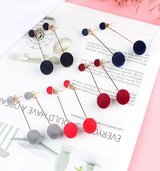 

5 colors long earrings pendant women039s plush ball cute clothing match winter party jewelry girl ladies gift gold2389695, Silver