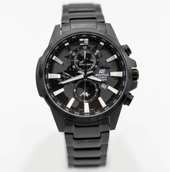 

new luxury mens watches black steel case rubber strap f1 racing watch sport quartz multifunctional chronograph calendar wristwatch6305059, Silver