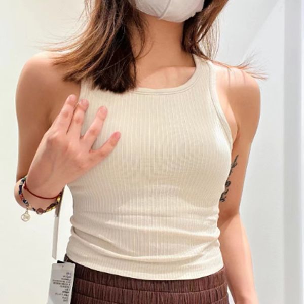 

ll women's yoga tank summer sports fitness belt chest cushion gathering racerback women's tight new vest