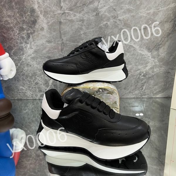 

new luxurys fashion sneakers platform sole shoes women men casual shoe brand iconic designer classic white style, Black