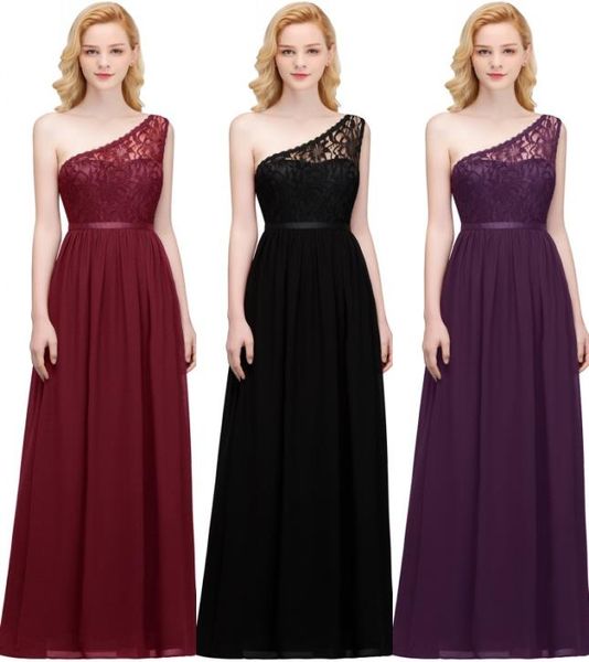 

chiffon one shoulder aline bridesmaid dresses formal prom evening party gown real pictures mother of the bride dress cps8189478803, White;pink