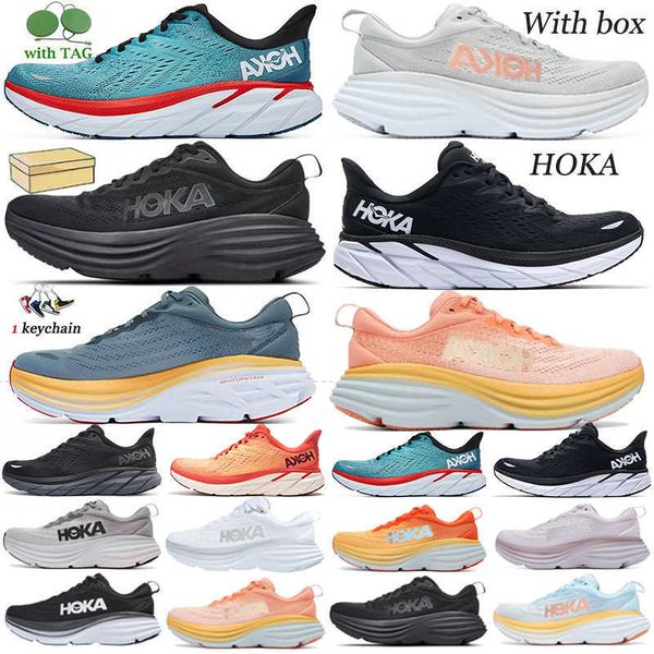 

hoka one clifton 8 bondi running shoes women men athletic shoe shock absorbing road fashion marathon sneakers size 36-45