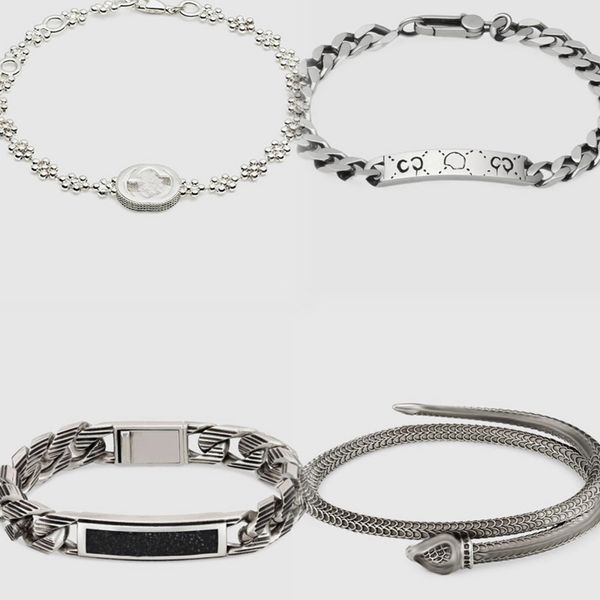 

designer bracelet 925 classic letter bracelet fashion glamour women bracelet luxury jewelry gifts, Golden;silver