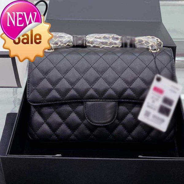

women's brand designer bags shoulder bags tote 2023 new fashion classic caviar leather crossbody bag texture gold chain portable messen