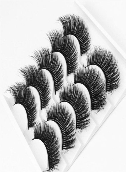 

5pairs 3d mink eyelashes false lashes natural handmade volume soft eye lashe fake eyelash extension makeup make up tools7375131