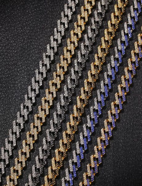 

dz 15mm hip hop iced out bling zircon miami cuban link chain necklaces for men039s fashion jewelry 1 set drop 8519210, Silver