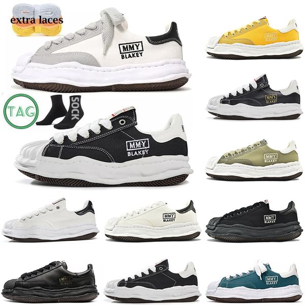 

maison mihara yasuhiro miharas casual shoes mmy men women low sole canvas shoe leather triple black white dhgate sole cap sneakers mens trai