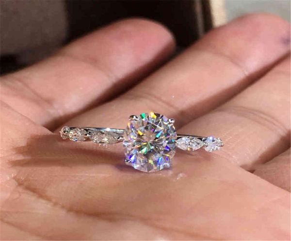 

natural oval moissanite gemstone real 14k white gold jewelry engagement for women channel setting anillos de bizuteria ring3381488, Golden;silver