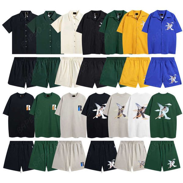 

men t shirt summer designer men's t-shirts shorts casual suit hip hop streetwear loose white t-shirt, Gray