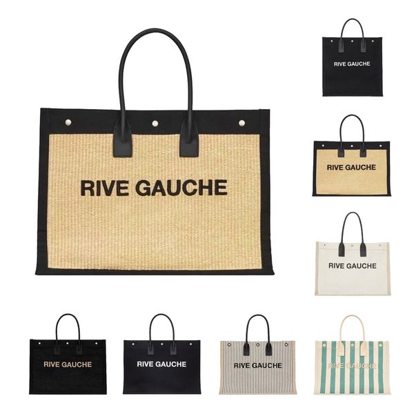 

pochette straw weave rive gauche totes clutch bag girls summer cross body luxurys shoulder bags mens designer handbag womens fashion wallets