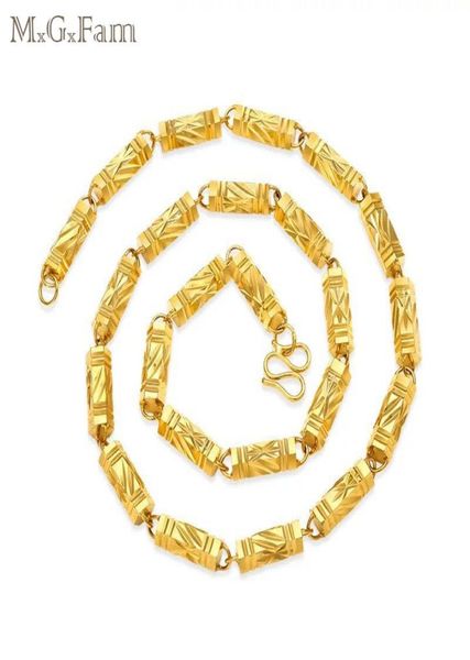 

210n mgfam 60cm6mm pure gold color six angle heavy chain necklaces jewelry for men lead and nickel 3303337, Silver
