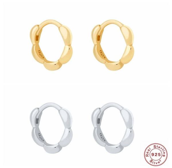 

canner light luxury 925 sterling silver ins gold bubble hoop earrings for women piercing earring earings jewelry pendientes3081876, Golden;silver