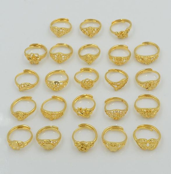 

whole wedding ring lady adjustable 24k simple gold gilt brass ring2008863, Slivery;golden