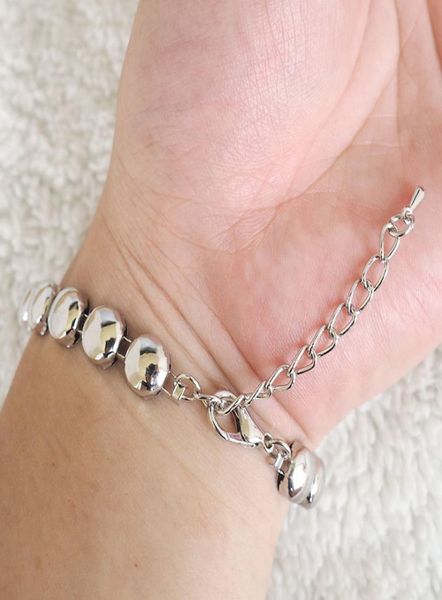 

whole fashion snap bracelets silver plated with crystal metal bracelet button jewlery for women model sb0046421494, Golden;silver