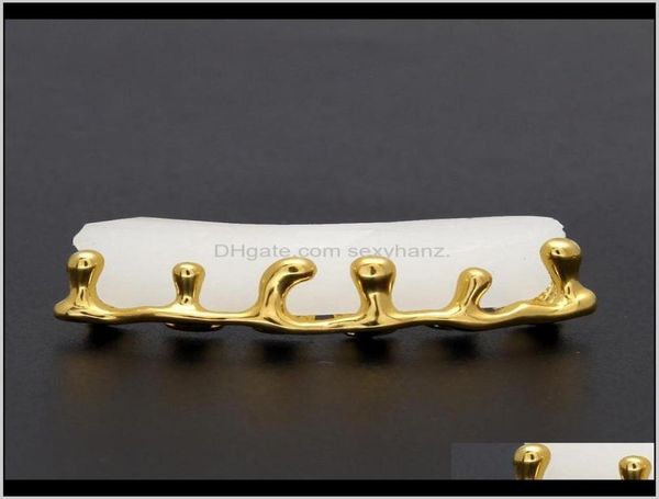 

grillz dental body teeth grillz volcanic lava drip gold grills mens hip hop jewelry zdj3v2945465, Black