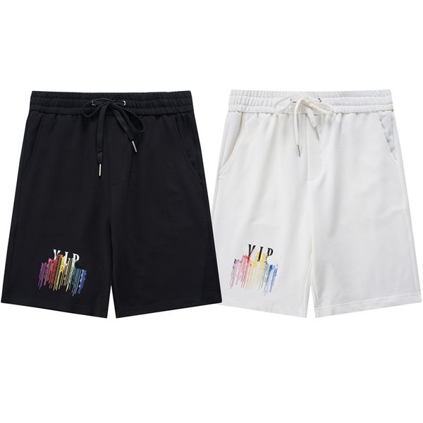 

mens shorts solid color track pant casual couples joggers pants high street shorts for man reflective short womens hip hop streetwear size m, Black
