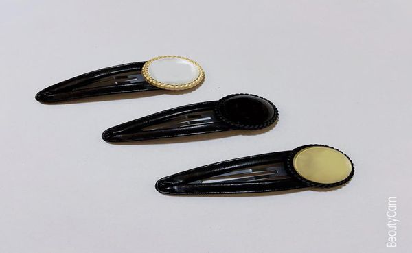 

classic fashion handmade leather c hairpin bb clip hairpin for ladies collection head ornaments vip gift3784698, Golden;silver