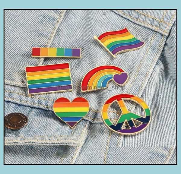 

pins brooches jewelry flag rainbow heart brooch peace and love enamel pins clothes bag lapel pin gay lesbian pride badge gi9387999, Gray