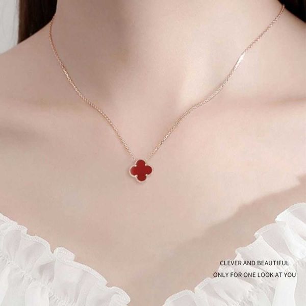 

van clover necklace lucky four leaf grass 18k rose gold necklace for womens luxury fashion collar chain for girlfriends valentines day gift, Silver