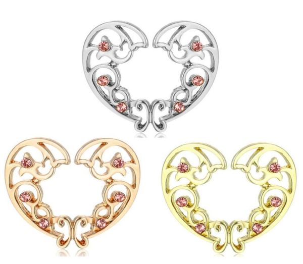 

d0678 heart nopiercing nipple ring mix colors012345672123697, Silver