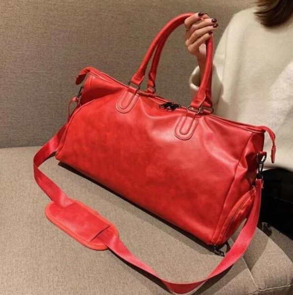 

fashion sports duffle bag red luggage m53419 man and women duffel bags with lock tag8532335