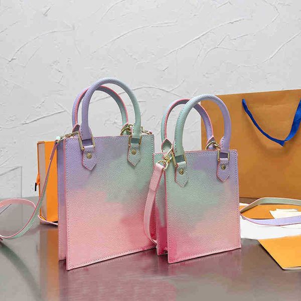 

shoulder bags l letter tote bag leather handbag women crossbody bucket bags classic designer handbags female hand purses 220330