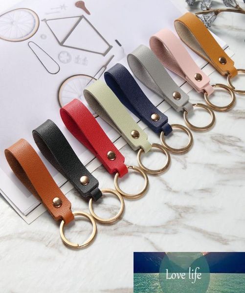 

fashion pu leather keychain casual leather strap lanyard key chain waist wallet keychains car keyring keyholder jewelry gift8409379, Silver