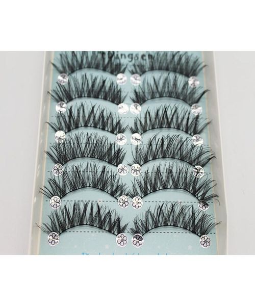 

short false eyelashes messy cotton stem 10 pairs h92 dingsen beauty tools6828883