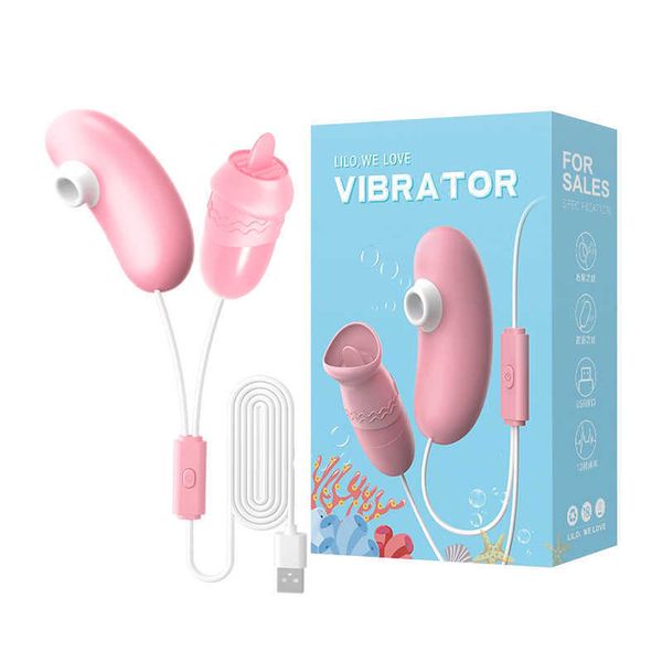 

dou egg female teasing double jump mute strong vibration charging sucking supplies