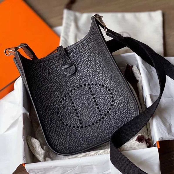 

genuine leather bags evelynes full hand sewn wax thread evelyn bag mini women's bag single shoulder crossbody mini square bag togo holl