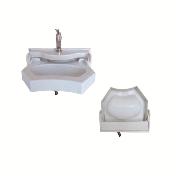 

folding white acrylic hand wash sink basin 537.5*312.5*185mm caravan rv gr-y551