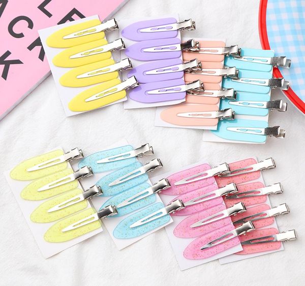 

seamless nobend hair clips barrettes nomark pin curl clip makeup no crease hairs styling bang clips2224942, Golden;silver