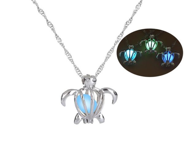 

turtle necklaces pendants glowing in dark necklace women necklace choker luminous fashion jewelry7795372, Silver