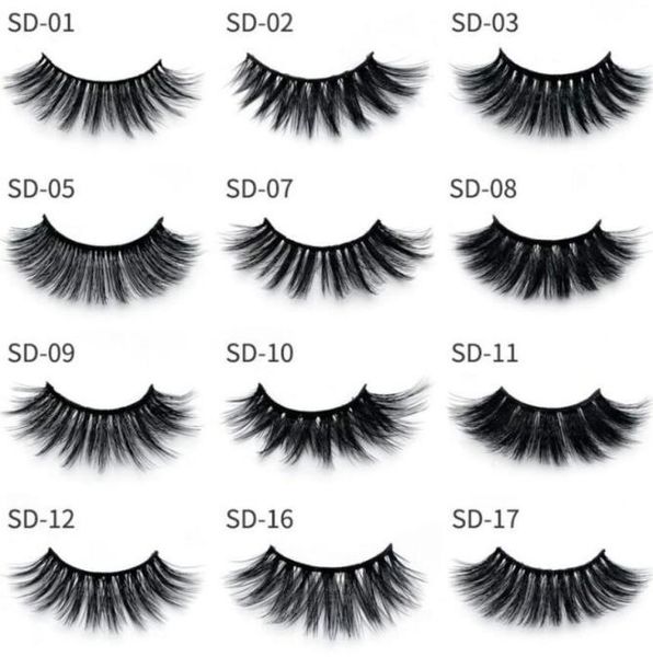 

false eyelashes mink eyelashes17 styles selling 1pair lot real siberian 3d full strip eyelash long individual lashes extension2557041