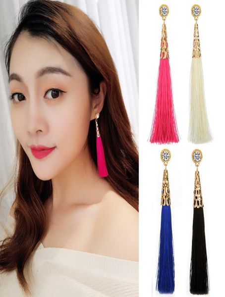 

stamping tassel earrings bohemian tassle drop earrings hanging fashion jewelry for women1741298, Silver