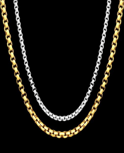 

18k gold plated box chains and 925 sterling silver choker necklaces for women men s fashion jewelry 16 18 20 22 24 inches9302459